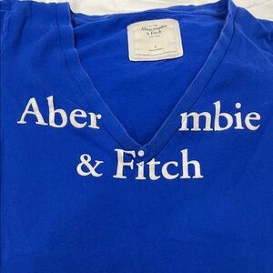 Abercrombie & Fitch Royal Blue V-Neck Tee